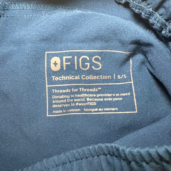 Figs Scrub Pants Size S Blue High Waisted Zamora Joggers Technical Collection - Picture 8 of 9